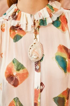 ULLA JOHNSON Beaded Macrame Shell Necklace - Mother Of Pearl