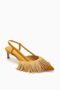 ULLA JOHNSON Shira Fringe Sling Back - Sunsprite Colorblock -Fashion Haven Shop FA231002 FRINGESLINGBACK MARIGOLD SIERRA b r web