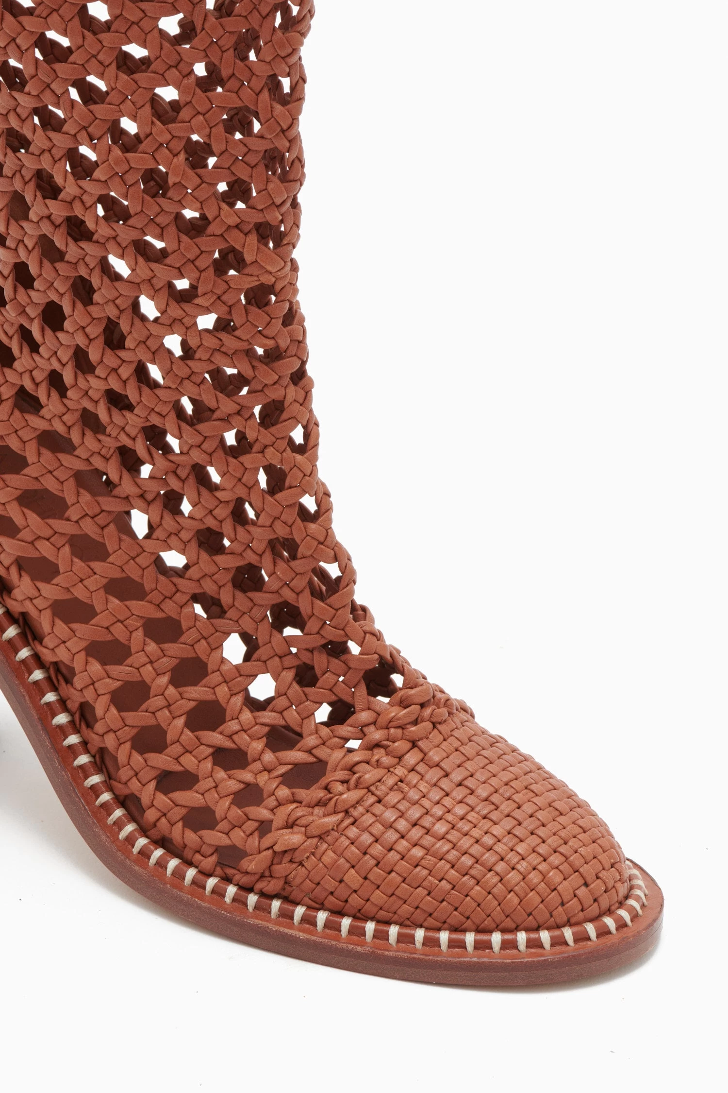 ULLA JOHNSON Hannah Woven Leather High Heel Boot - Sierra 3 ULLA JOHNSON Hannah Woven Leather High Heel Boot - Sierra - Image 3