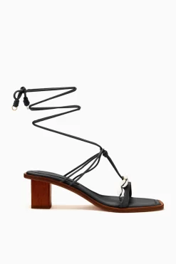 ULLA JOHNSON Nicolette Shell Laceup High Heel - Noir