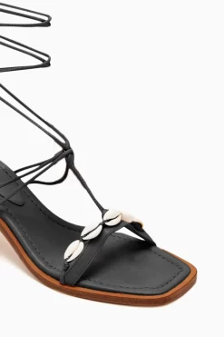 ULLA JOHNSON Nicolette Shell Laceup High Heel - Noir -Fashion Haven Shop PF231014 ShellLace UpHighHeel Noir c r web