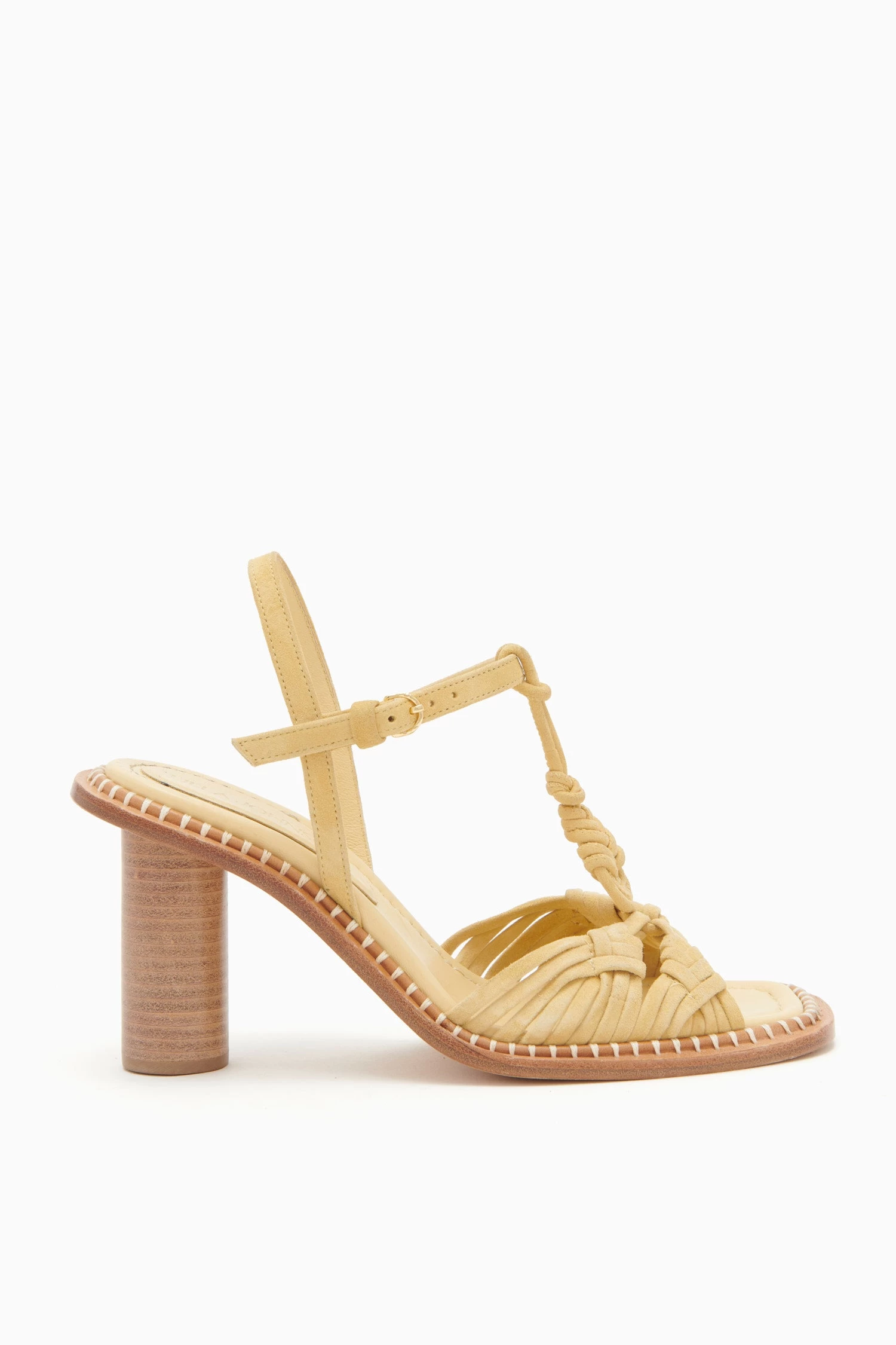 ULLA JOHNSON Penina Macrame Braided High Heel - Transparent Yellow 1 ULLA JOHNSON Penina Macrame Braided High Heel - Transparent Yellow
