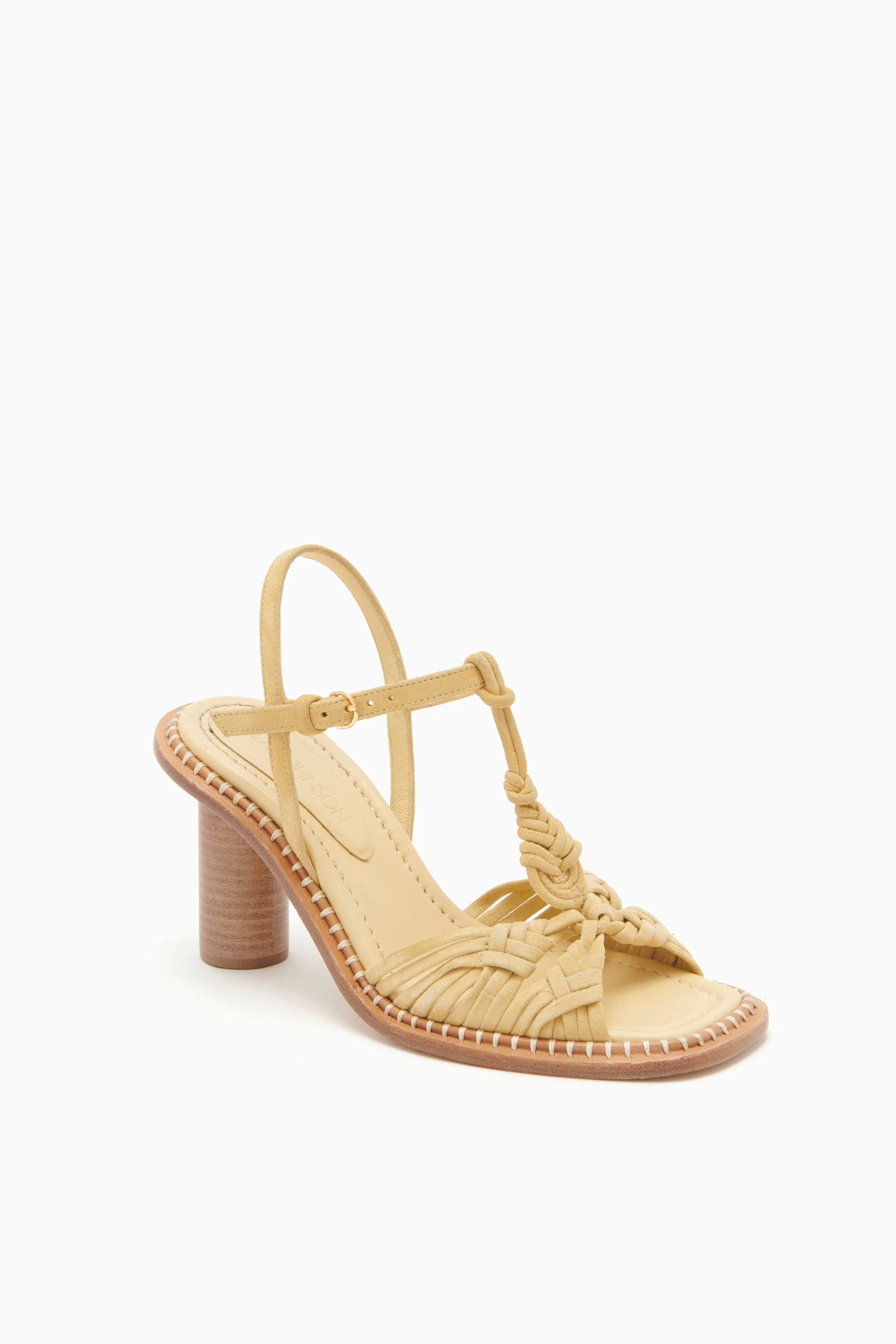 ULLA JOHNSON Penina Macrame Braided High Heel - Transparent Yellow 2 ULLA JOHNSON Penina Macrame Braided High Heel - Transparent Yellow - Image 2