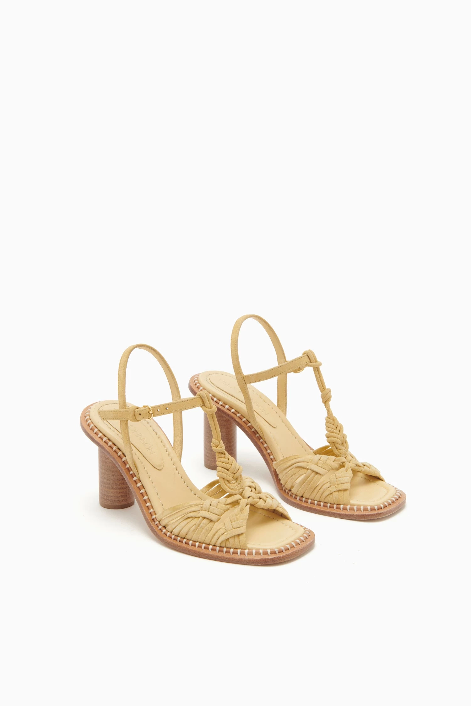 ULLA JOHNSON Penina Macrame Braided High Heel - Transparent Yellow 4 ULLA JOHNSON Penina Macrame Braided High Heel - Transparent Yellow - Image 4