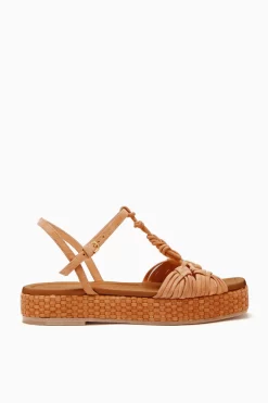 ULLA JOHNSON Shayna Macrame Braided Flatform - Sierra