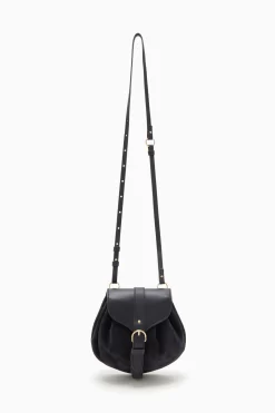 ULLA JOHNSON Paloma Ruched Convertible Crossbody - Midnight