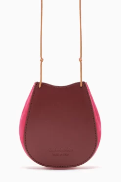 ULLA JOHNSON Paloma Ruched Pochette - Orchid Colorblock 9 ULLA JOHNSON Paloma Ruched Pochette - Orchid Colorblock -Fashion Haven Shop PF231120 PalomaRuchedPochette Oxblood d r web