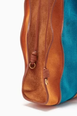 ULLA JOHNSON Adria Large Pleated Wave Bag - Montego Colorblock 7 ULLA JOHNSON Adria Large Pleated Wave Bag - Montego Colorblock -Fashion Haven Shop PF231124 LargePleatedBag Sundew Teal Sierra c r web