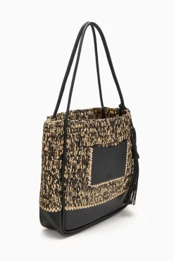 ULLA JOHNSON Maya Raffia Tote - Noir Melange 6 ULLA JOHNSON Maya Raffia Tote - Noir Melange -Fashion Haven Shop PF231136 RaffiaTote NoirMelange b r web