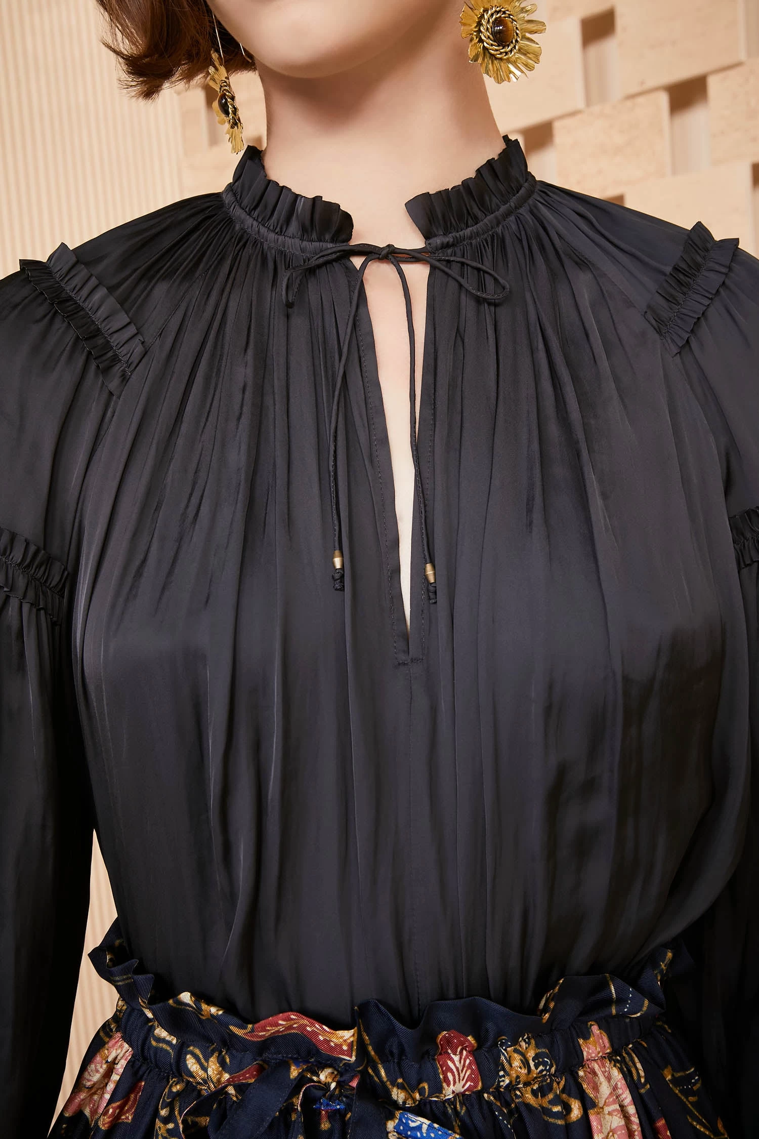 ULLA JOHNSON Maeve Blouse - Noir 2 ULLA JOHNSON Maeve Blouse - Noir - Image 2