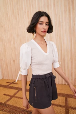 ULLA JOHNSON Pia Top - Oatmeal