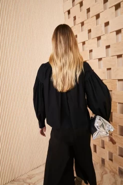 ULLA JOHNSON Marika Blouse - Noir -Fashion Haven Shop SHOT 207 ULLA JOHNSON MARIKA BLOUSE NOIR UJ990208 0104