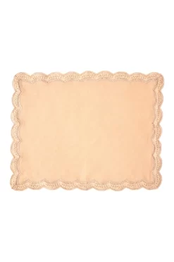ULLA JOHNSON Scallop Embroidered Placemat - Blush
