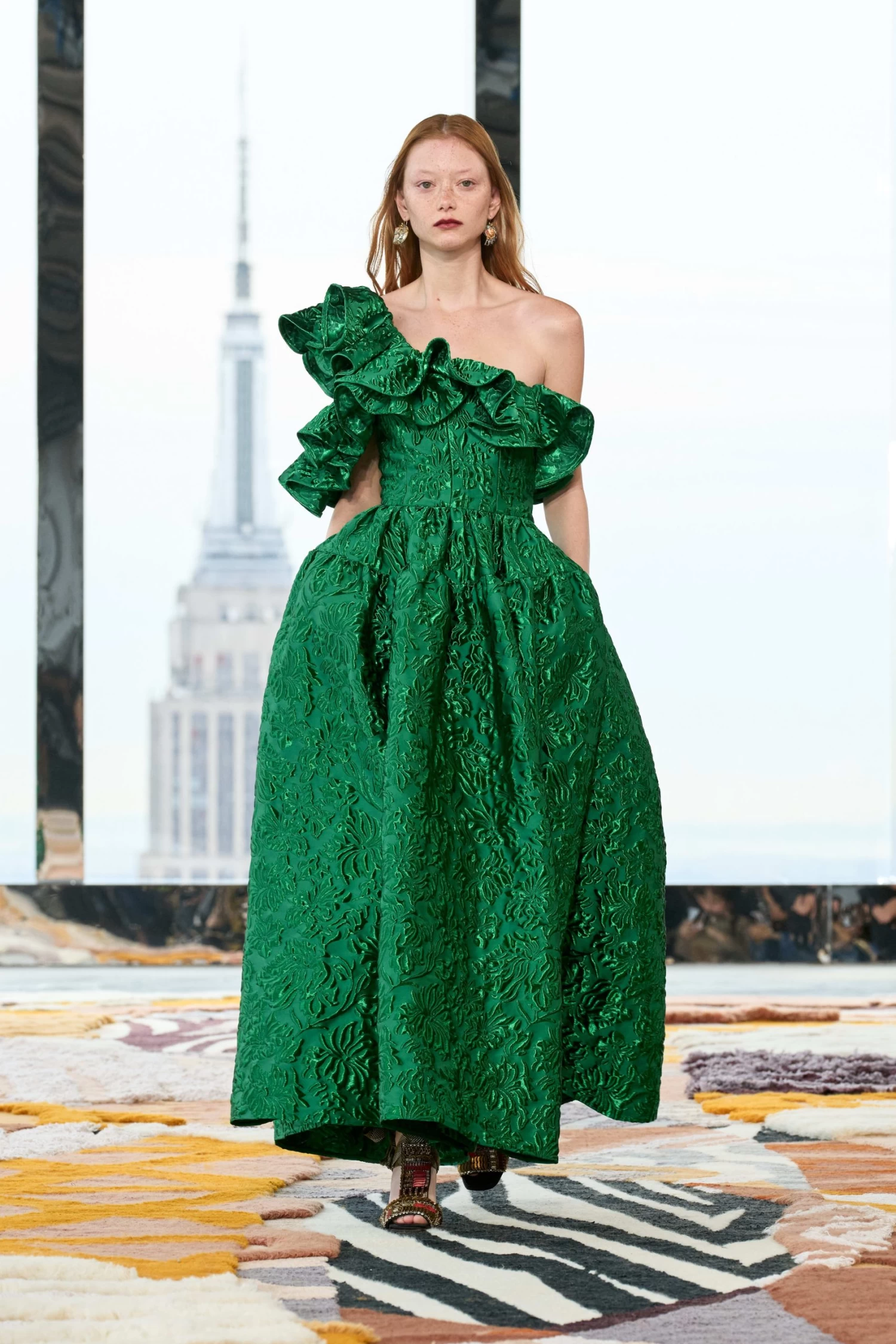 ULLA JOHNSON Cosima Gown - Emerald 2 ULLA JOHNSON Cosima Gown - Emerald - Image 2