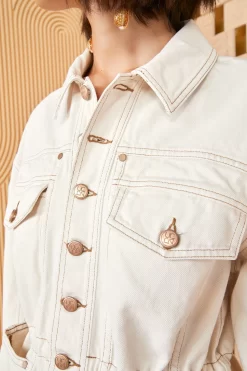 ULLA JOHNSON The Odette Jacket - Cowrie Wash -Fashion Haven Shop ULLA JOHNSON ODETTE JACKET COWRIE 04