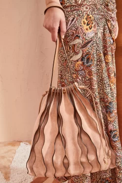 ULLA JOHNSON Adria Large Pleated Wave Bag - Blush