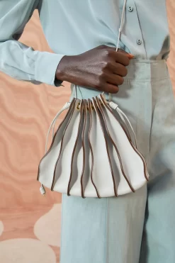 ULLA JOHNSON Adria Small Pleated Wave Bag - Agave