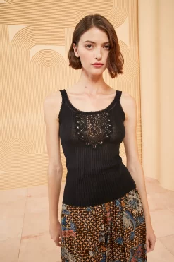 ULLA JOHNSON Ameline Tank - Noir 7 ULLA JOHNSON Ameline Tank - Noir -Fashion Haven Shop ULLA JOHNSON AMELINE TANK NOIR 03