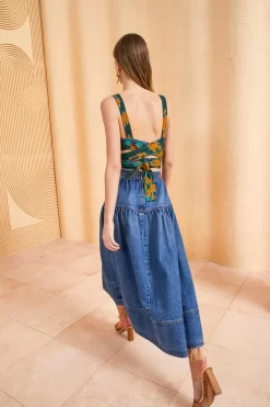 ULLA JOHNSON The Astrid Skirt - Danube Medium Indigo Wash -Fashion Haven Shop ULLA JOHNSON ASTRID SKIRT DANUBE