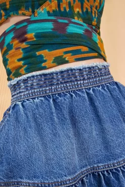 ULLA JOHNSON The Astrid Skirt - Danube Medium Indigo Wash -Fashion Haven Shop ULLA JOHNSON ASTRID SKIRT DANUBE 0027