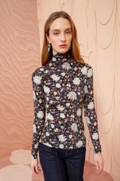 ULLA JOHNSON Aurelia Turtleneck - Nuit -Fashion Haven Shop ULLA JOHNSON AURELIA TURTLENECK NUIT RESHOOT 0022