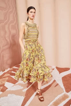 ULLA JOHNSON Acacia Skirt - Calla Lily -Fashion Haven Shop ULLA JOHNSON Acacia Skirt CALLA LILY 03