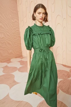 ULLA JOHNSON Adeline Top - Juniper -Fashion Haven Shop ULLA JOHNSON Adeline Top JUNIPER 01 MAIN