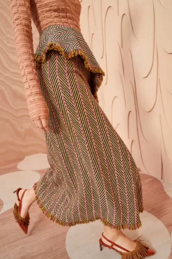 ULLA JOHNSON Agatha Skirt - Tiger's Eye -Fashion Haven Shop ULLA JOHNSON Agatha Skirt TIGER SEYE 0185