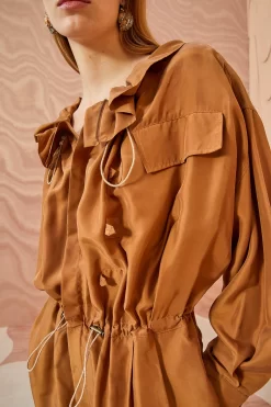 ULLA JOHNSON Aida Jumpsuit - Chestnut -Fashion Haven Shop ULLA JOHNSON Aida Jumpsuit CHESTNUT 02 ALT