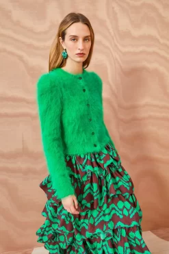 ULLA JOHNSON Aisha Cardigan - Emerald