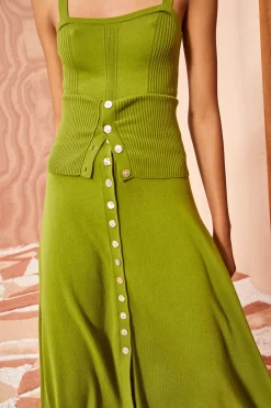 ULLA JOHNSON Alessi Skirt - Willow -Fashion Haven Shop ULLA JOHNSON Alessi Skirt WILLOW 02 ALT