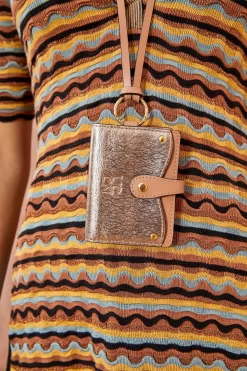 ULLA JOHNSON Alvie Card Holder - Champagne -Fashion Haven Shop ULLA JOHNSON Alvie Card Holder Rose Gold 0028