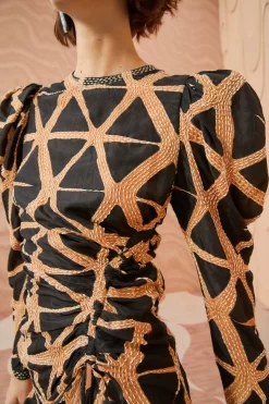 ULLA JOHNSON Amalie Dress - Onyx 8 ULLA JOHNSON Amalie Dress - Onyx -Fashion Haven Shop ULLA JOHNSON Amalie Dress ONYX 02 ALT