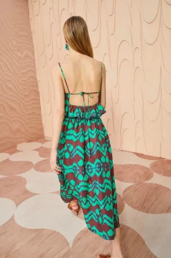 ULLA JOHNSON Amaliya Dress - Malachite -Fashion Haven Shop ULLA JOHNSON Amaliya Dress MALACHITE 04