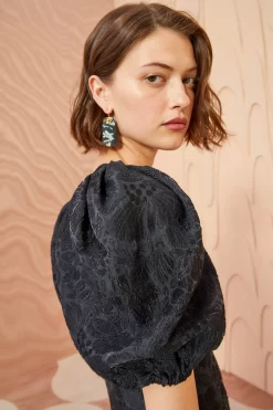 ULLA JOHNSON Amandine Dress - Noir -Fashion Haven Shop ULLA JOHNSON Amandine Dress NOIR 05