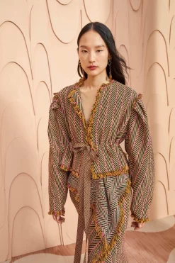 Best Seller 7 ULLA JOHNSON Ames Jacket - Tiger's Eye