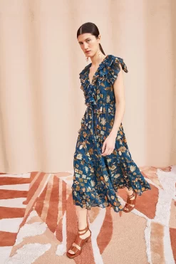 ULLA JOHNSON Arisa Dress - Moonlight Floral 7 ULLA JOHNSON Arisa Dress - Moonlight Floral -Fashion Haven Shop ULLA JOHNSON Arisa Dress MOONLIGHT FLORAL 03