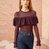 ULLA JOHNSON Augustina Pullover - Mahogany