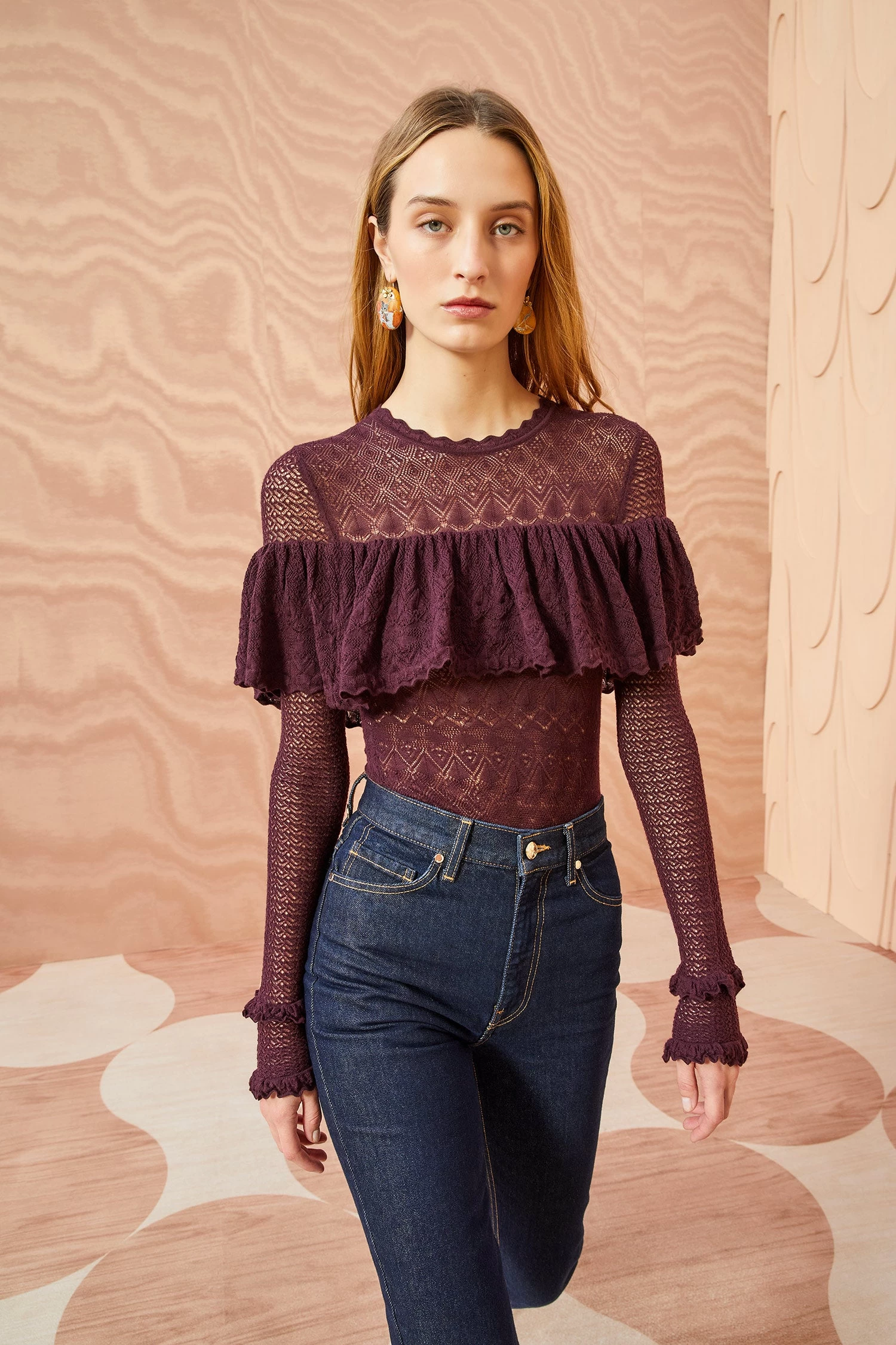 ULLA JOHNSON Augustina Pullover - Mahogany 1 ULLA JOHNSON Augustina Pullover - Mahogany