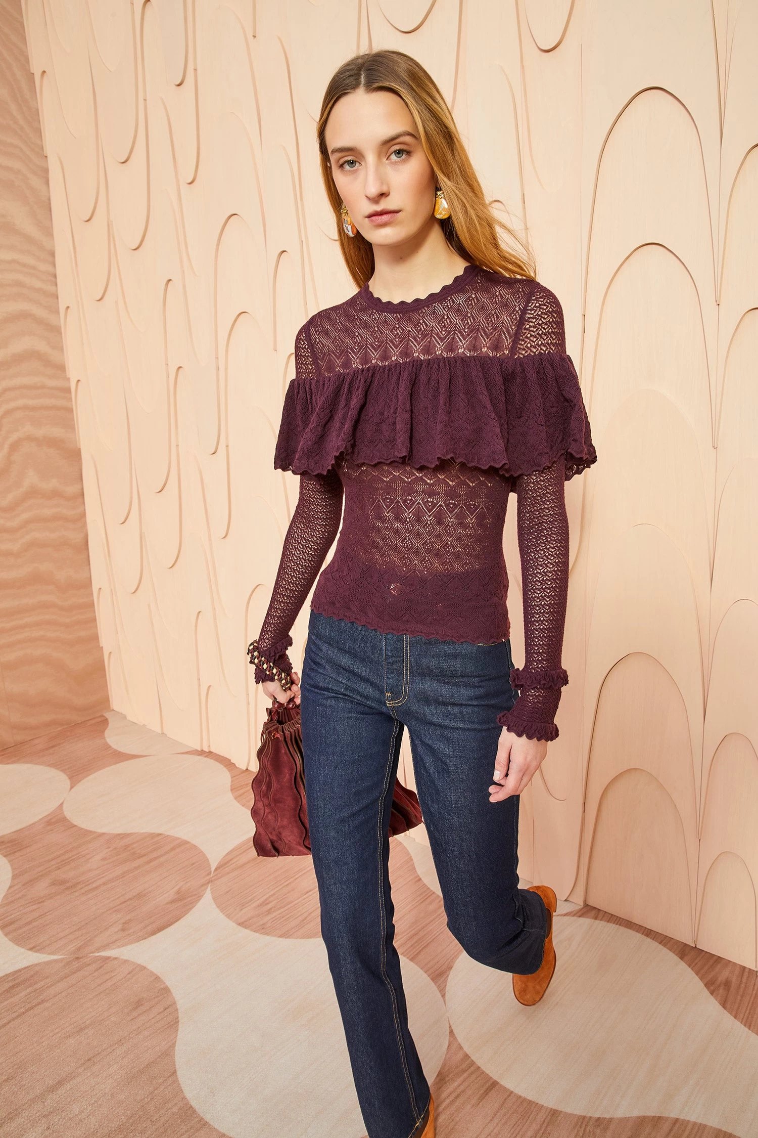 ULLA JOHNSON Augustina Pullover - Mahogany 2 ULLA JOHNSON Augustina Pullover - Mahogany - Image 2