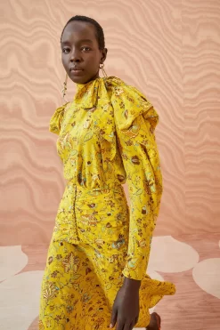 ULLA JOHNSON Brea Blouse - Mimosa