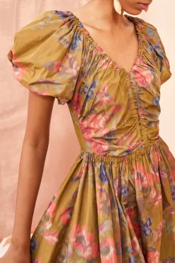 ULLA JOHNSON Cecile Dress - Bamboo 8 ULLA JOHNSON Cecile Dress - Bamboo -Fashion Haven Shop ULLA JOHNSON Cecile Dress BAMBOO 02 ALT