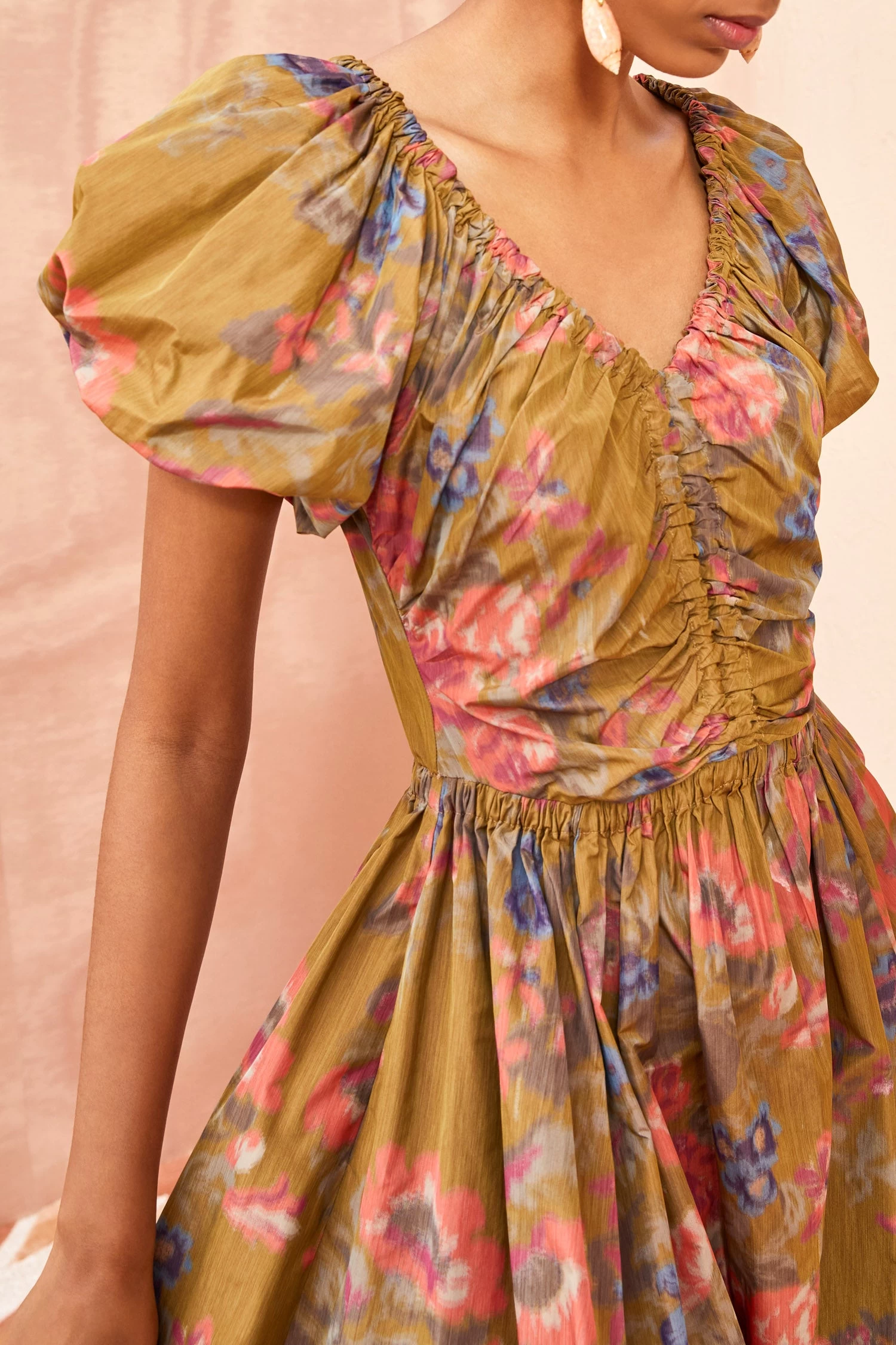 ULLA JOHNSON Cecile Dress - Bamboo 3 ULLA JOHNSON Cecile Dress - Bamboo - Image 3