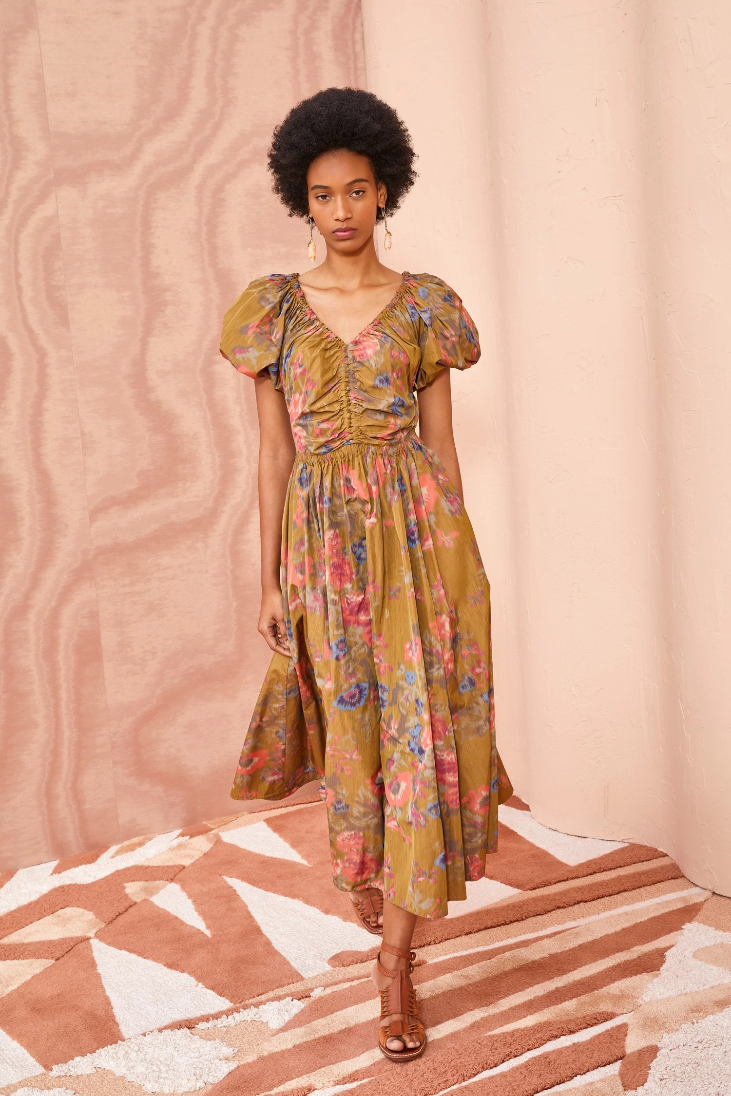 ULLA JOHNSON Cecile Dress - Bamboo 6 ULLA JOHNSON Cecile Dress - Bamboo - Image 6