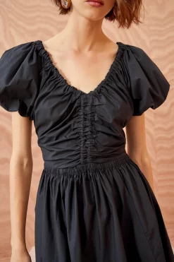 Best Seller -Fashion Haven Shop ULLA JOHNSON Cecile Dress NOIR 02 ALT