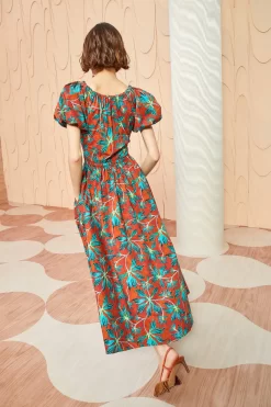 ULLA JOHNSON Cecile Dress - Tropical -Fashion Haven Shop ULLA JOHNSON Cecile Dress TROPICAL 04