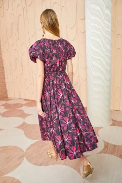 ULLA JOHNSON Cecile Dress - Zinnia 8 ULLA JOHNSON Cecile Dress - Zinnia -Fashion Haven Shop ULLA JOHNSON Cecile Dress ZINNIA 04