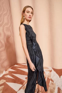 ULLA JOHNSON Circe Gown - Noir -Fashion Haven Shop ULLA JOHNSON Circe Gown NOIR 05
