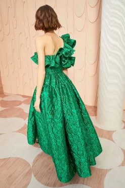 ULLA JOHNSON Cosima Gown - Emerald 11 ULLA JOHNSON Cosima Gown - Emerald -Fashion Haven Shop ULLA JOHNSON Cosima Gown EMERALD 0202