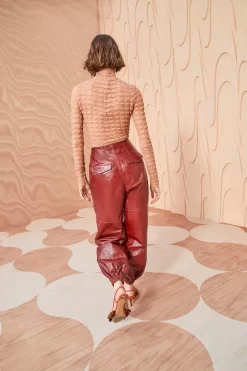 ULLA JOHNSON Cyrus Pant - Mahogany 9 ULLA JOHNSON Cyrus Pant - Mahogany -Fashion Haven Shop ULLA JOHNSON Cyrus Pant MAHOGANY 0189